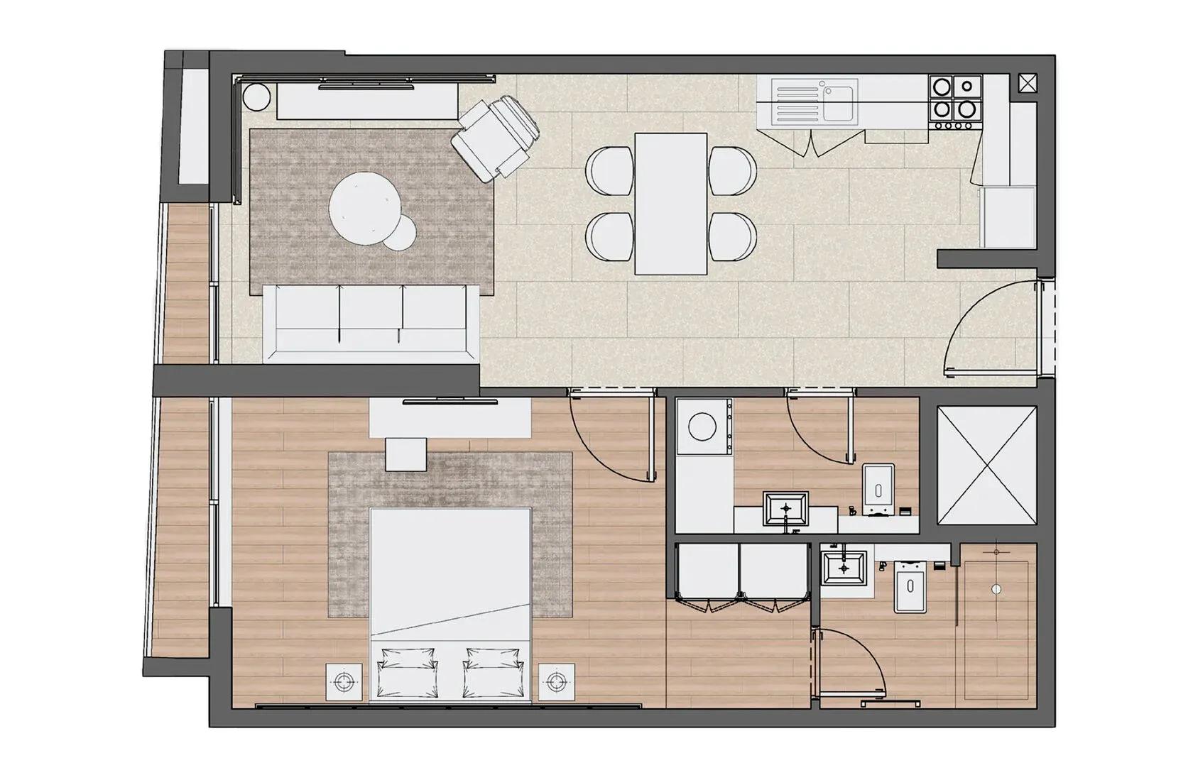 1 BR Apartment Type 1