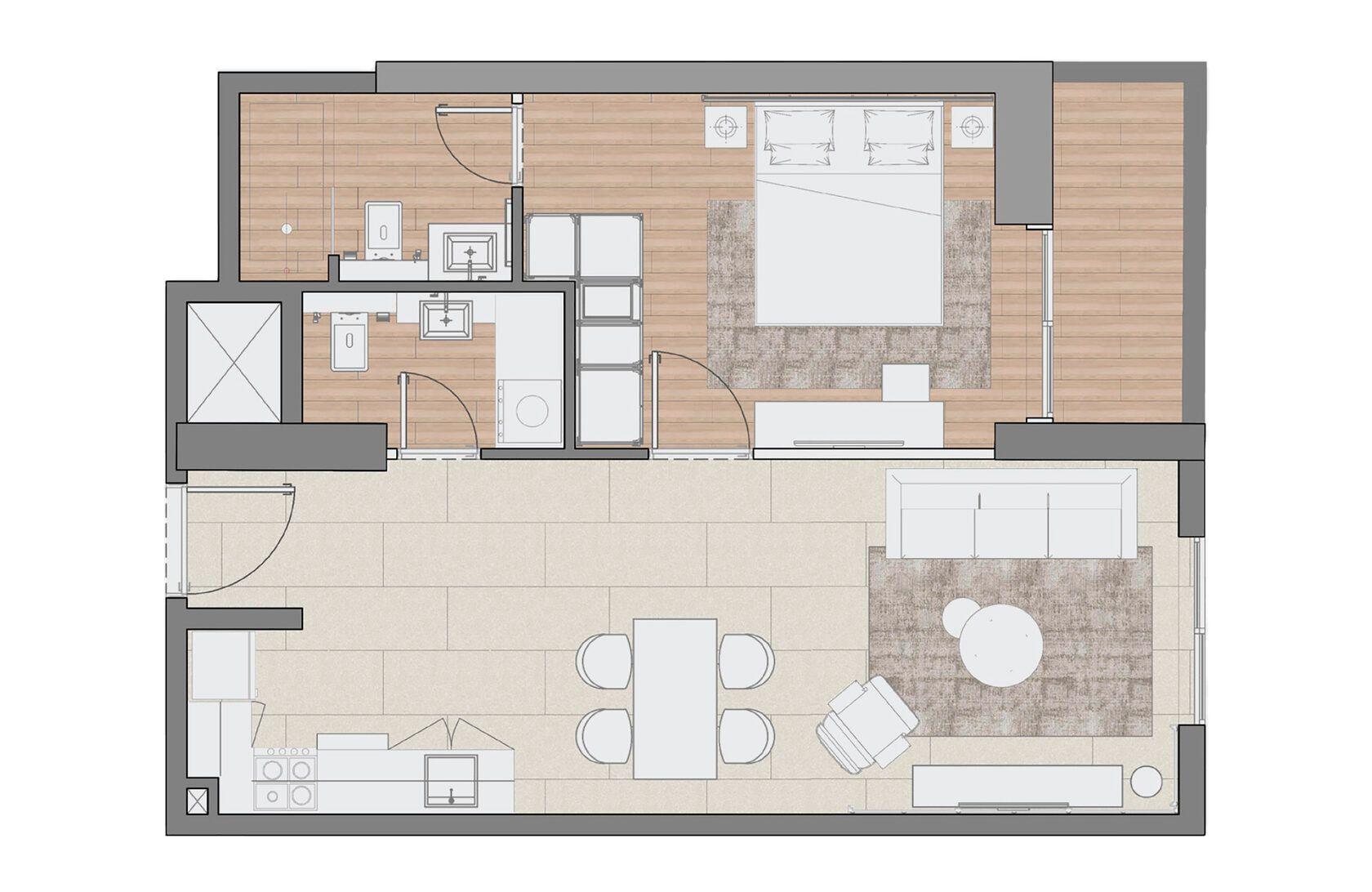 1 BR Apartment Type 5