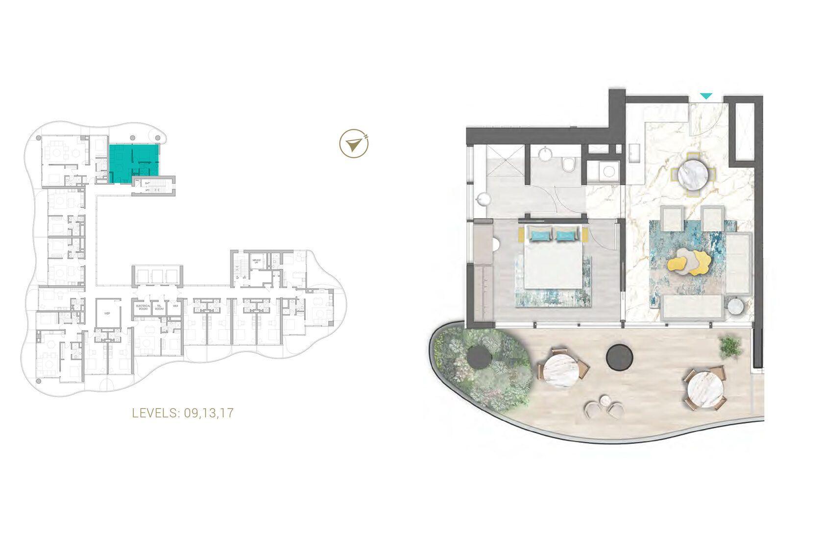 1 BedRoom Apartment. Type 2