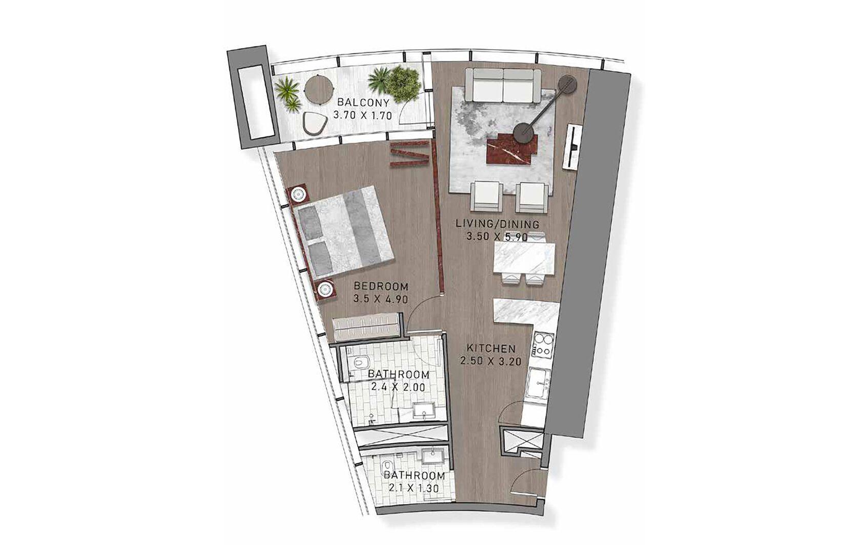 1 Bedroom. Type 7