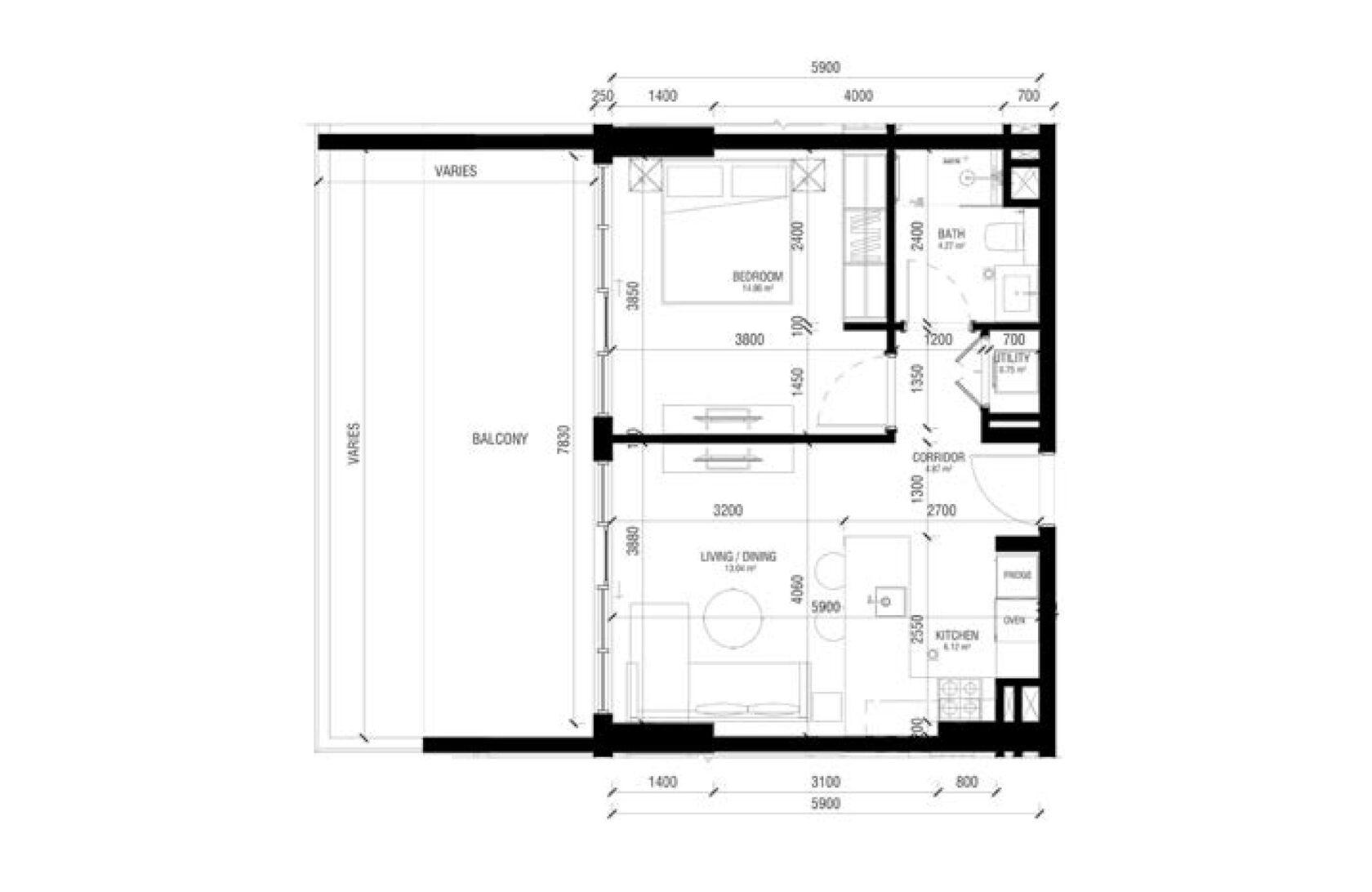 1 Bedroom Apartment - Type D