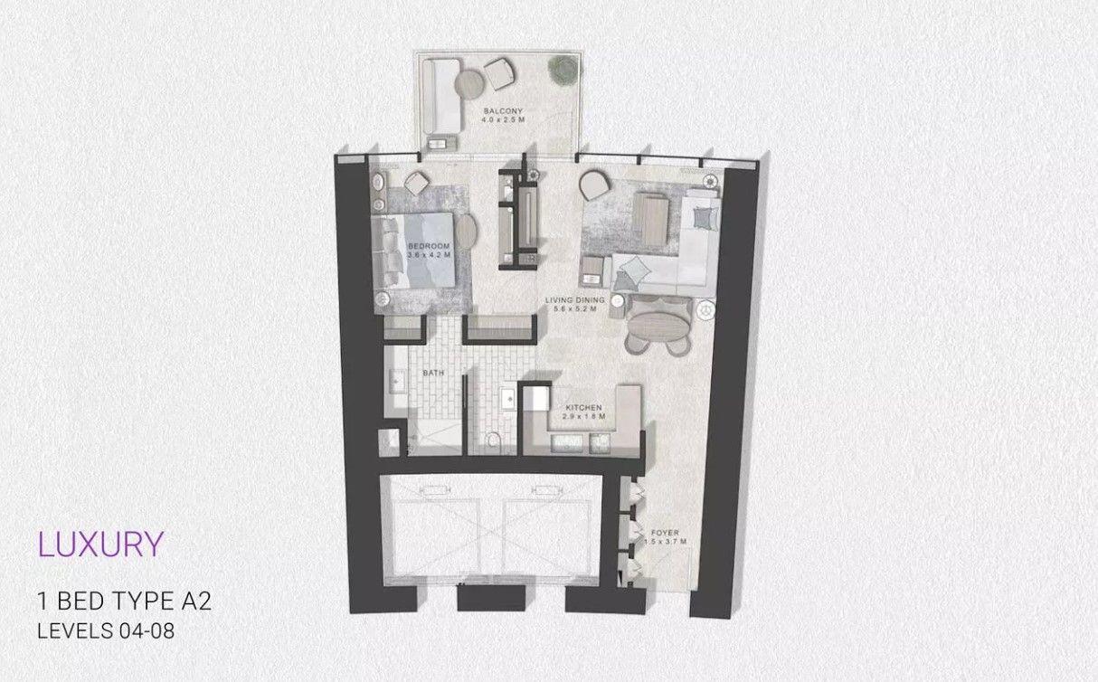 1 Bedroom - Type A2