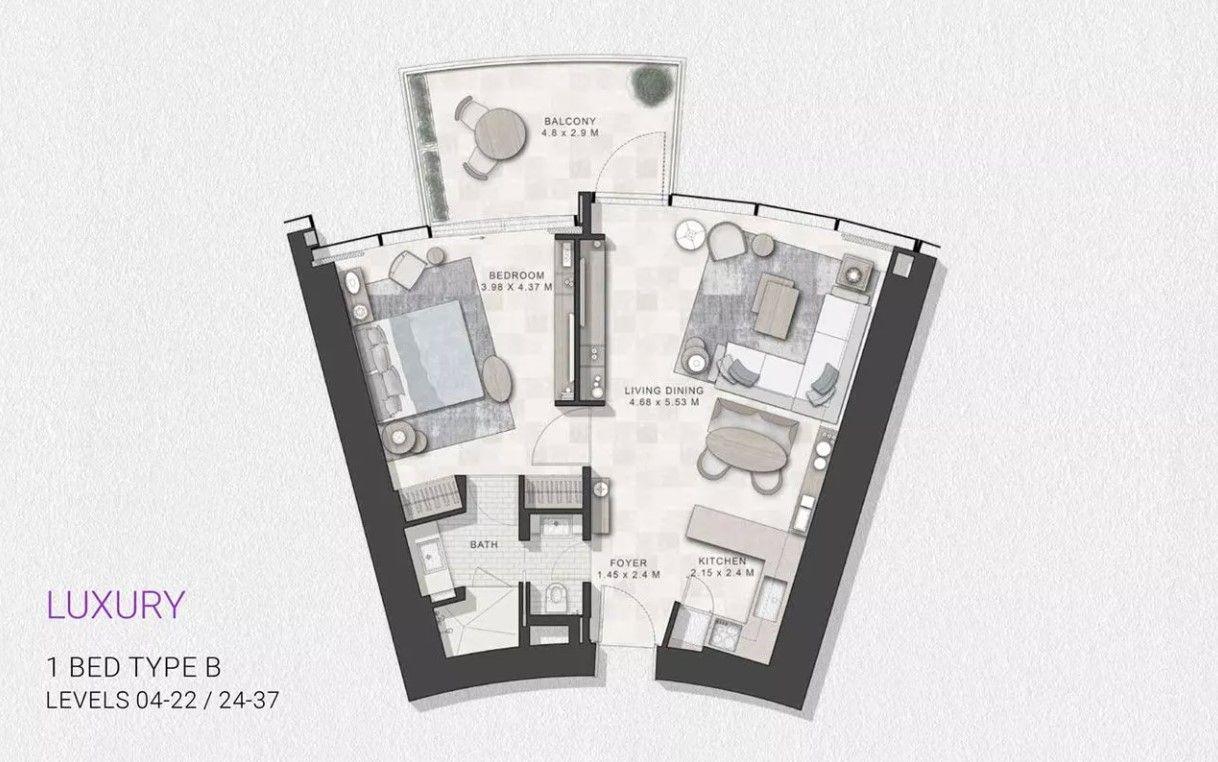 1 Bedroom - Type B