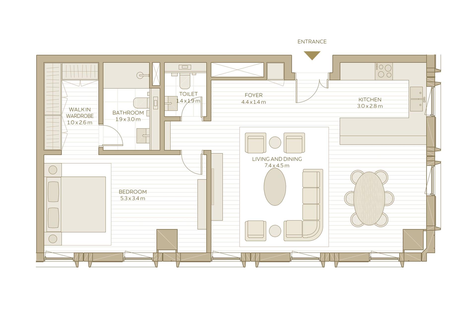 1 Bedroom Type 2