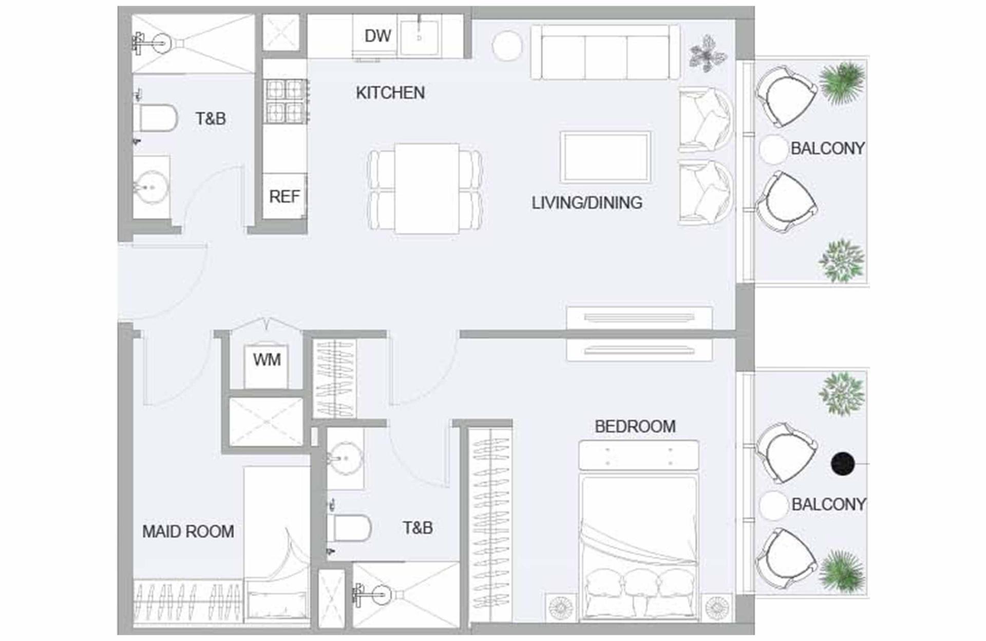 1.5 Bedroom Type 1