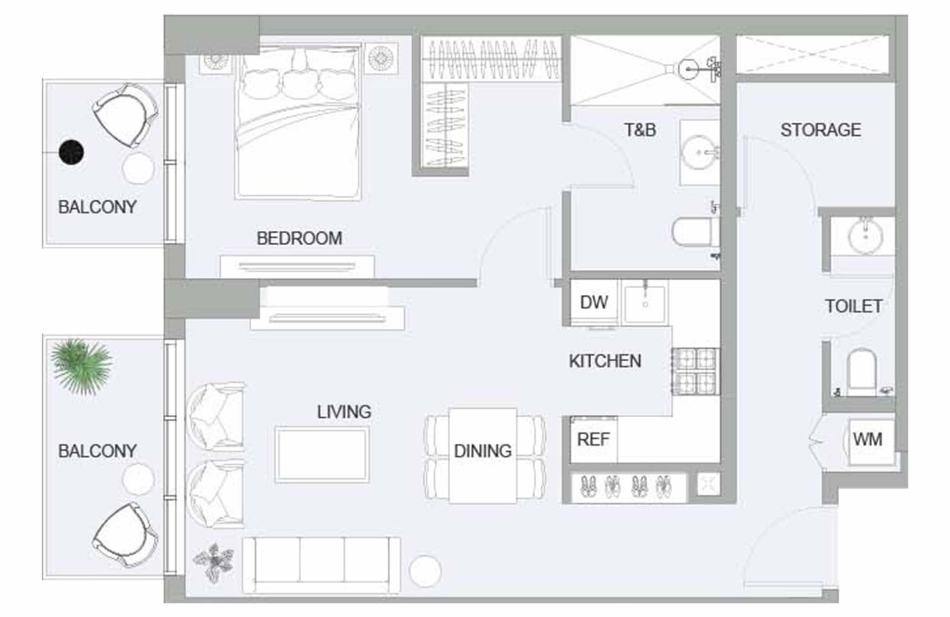 1 Bedroom Type 1