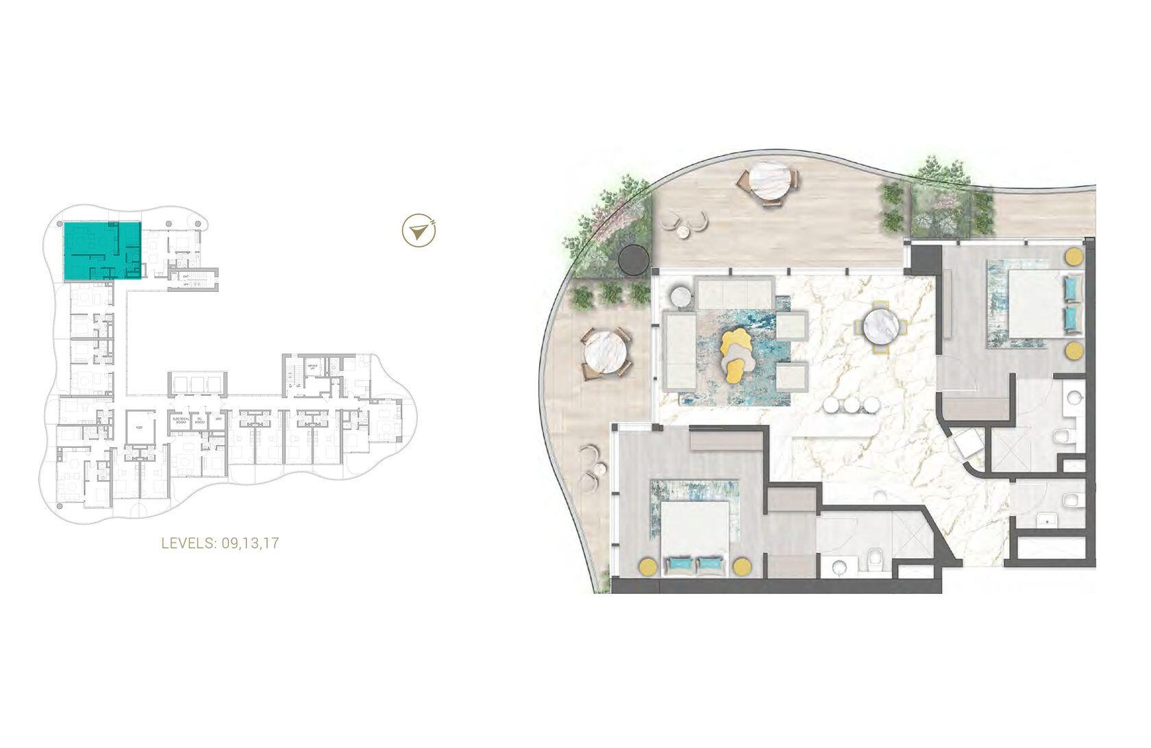 2 BedRoom Apartment. Type 1