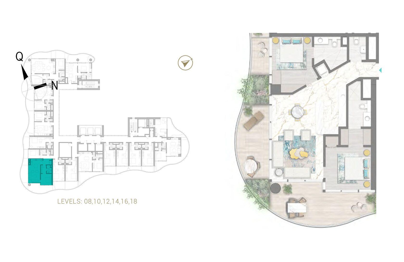 2 BedRoom Apartment. Type 2