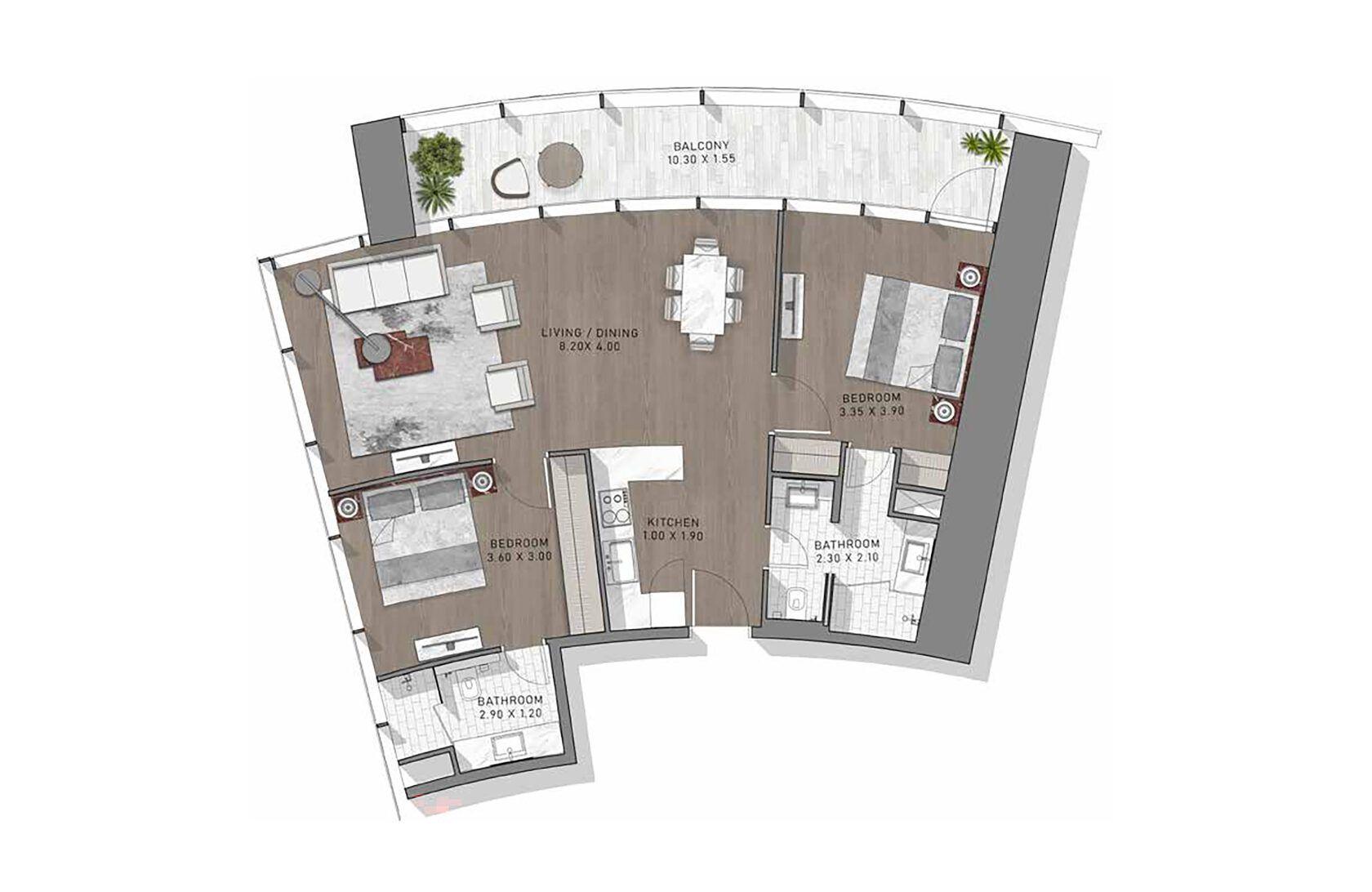 2 Bedroom. Type 6