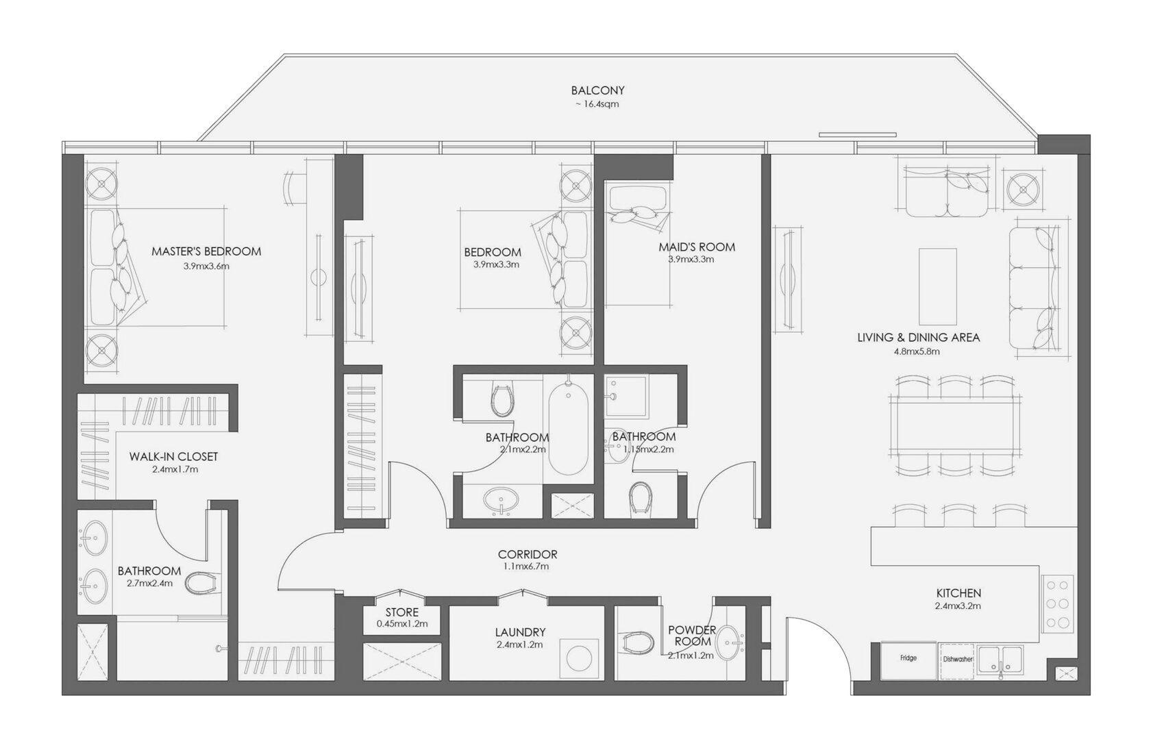 2 Bedroom - Type B