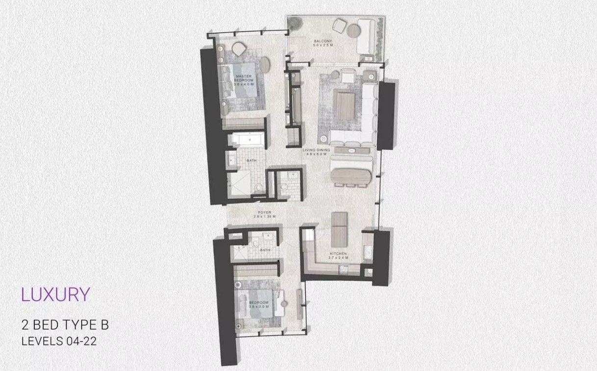 2 Bedrooms - Type B