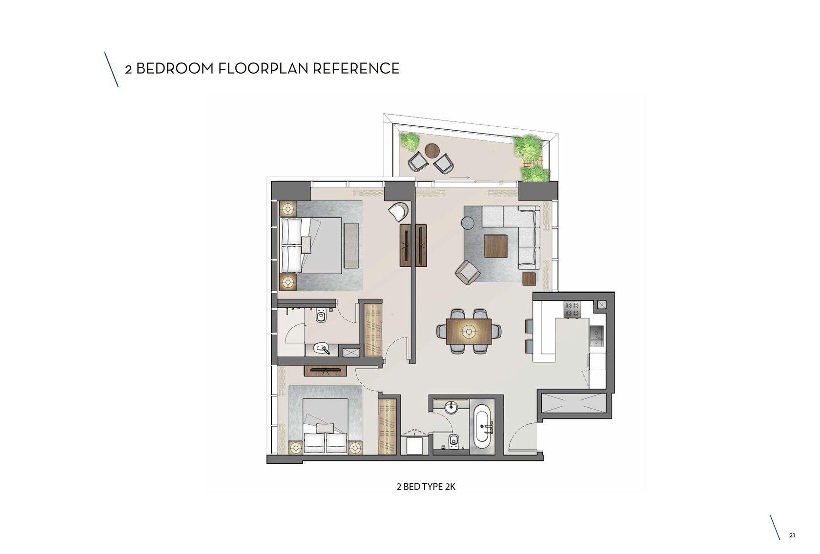 2 Bedroom 2K