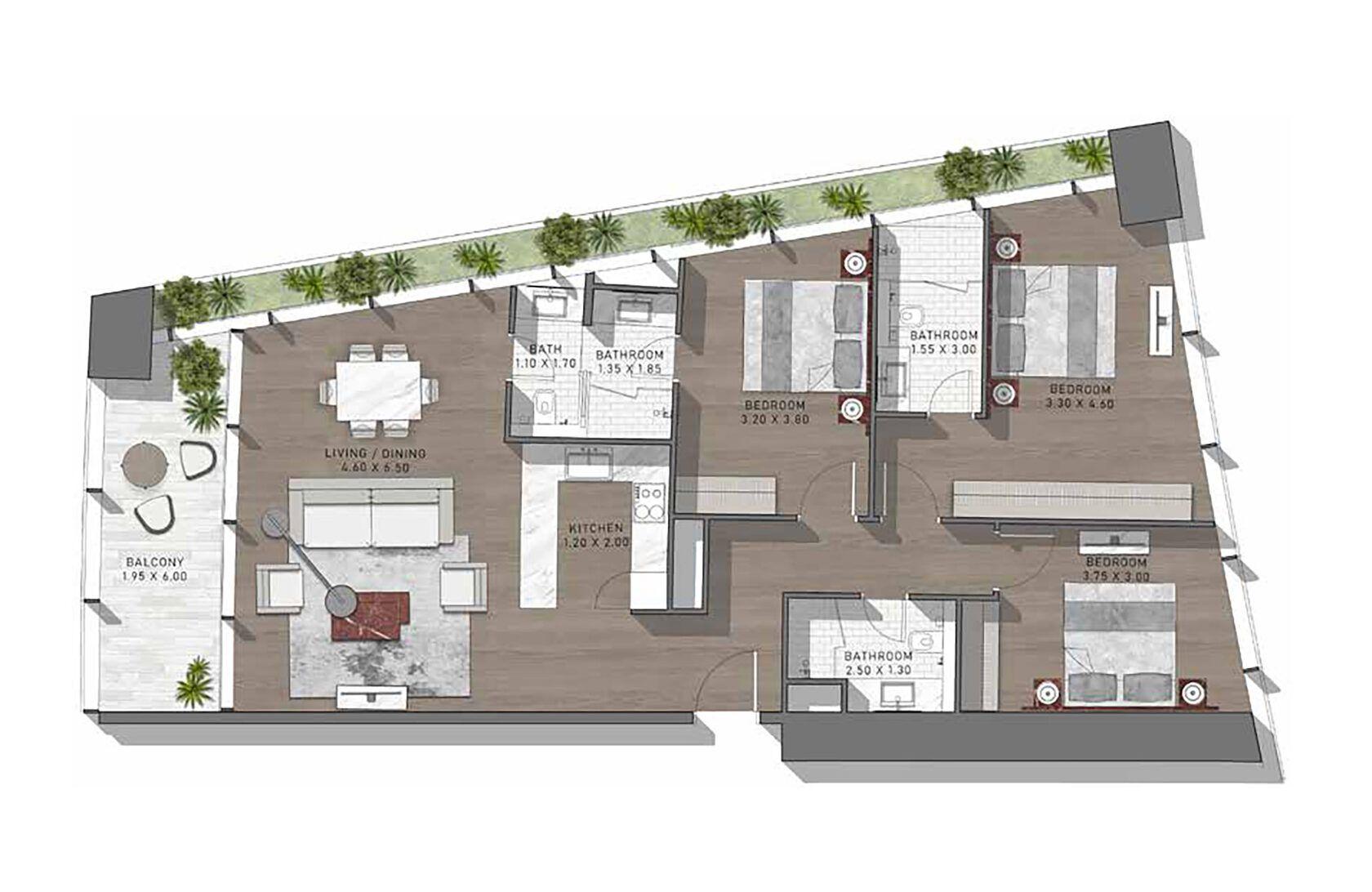 3 Bedroom. Type 2