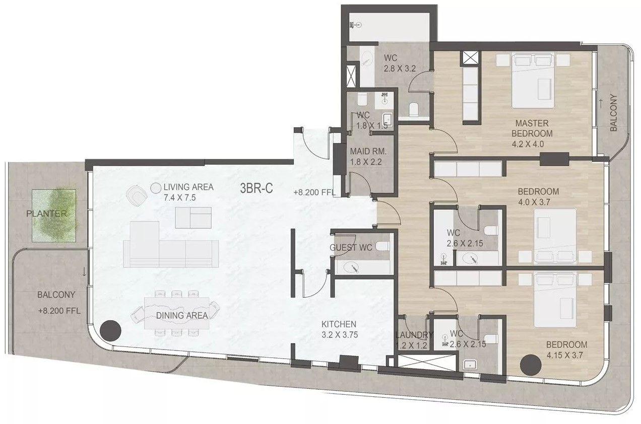 3 Bedrooms