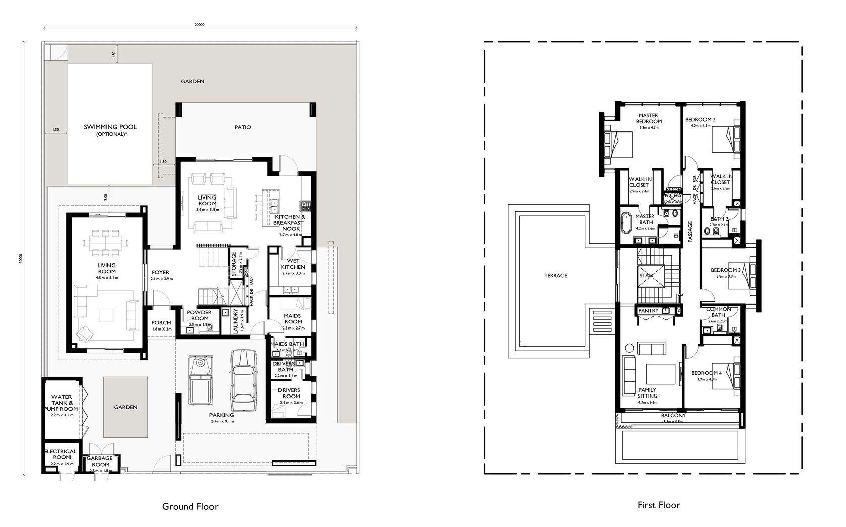 4 Bedroom Duplex Golf Front Row