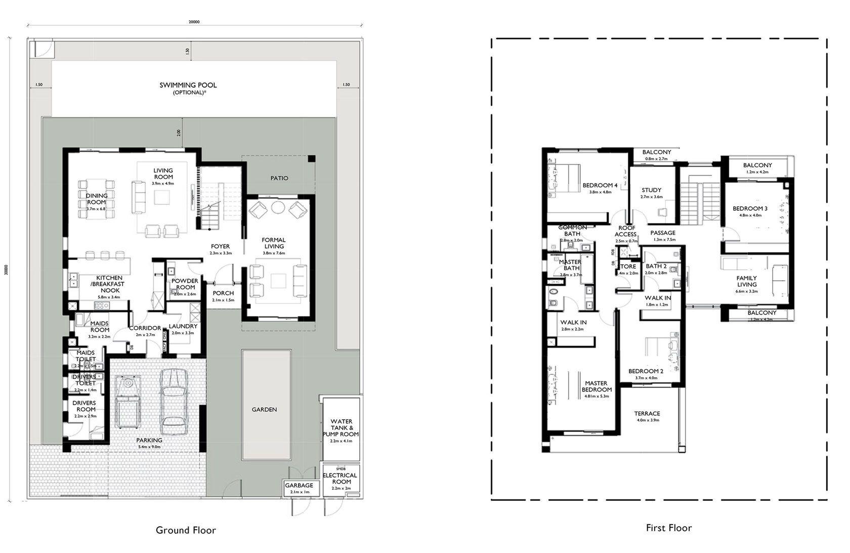 4 Bedroom Duplex Golf Second Row