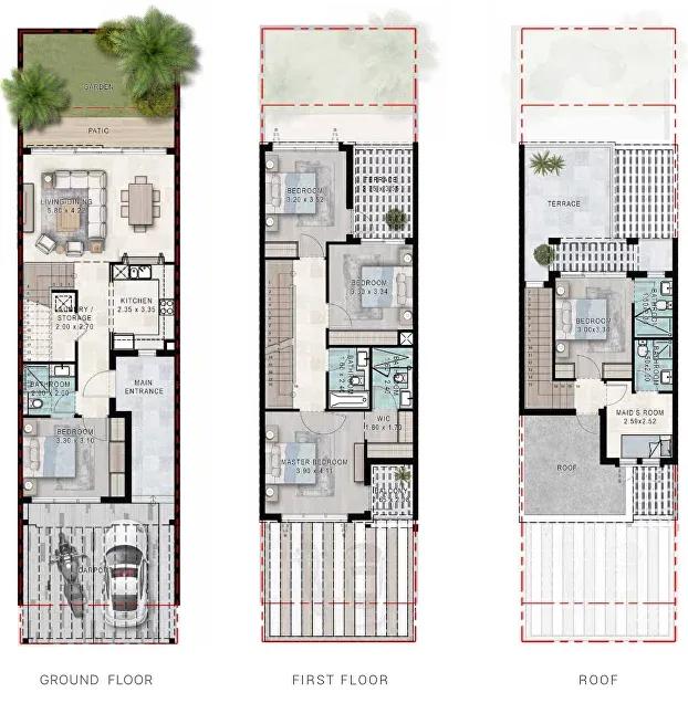 5 Bedrooms Townhouse