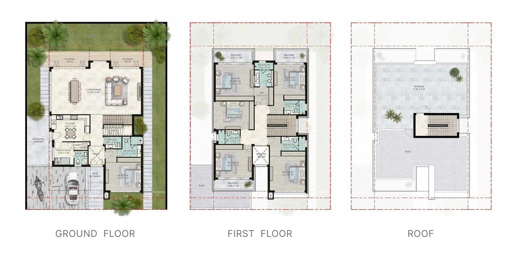 6 Bedrooms Townhouse