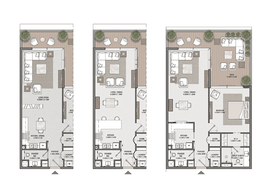 1 BR Apartament