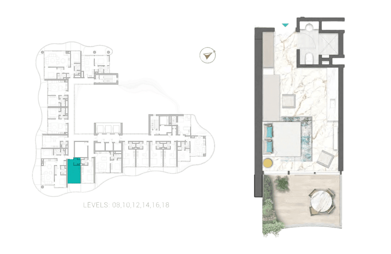 1 BedRoom Apartment. Type 3