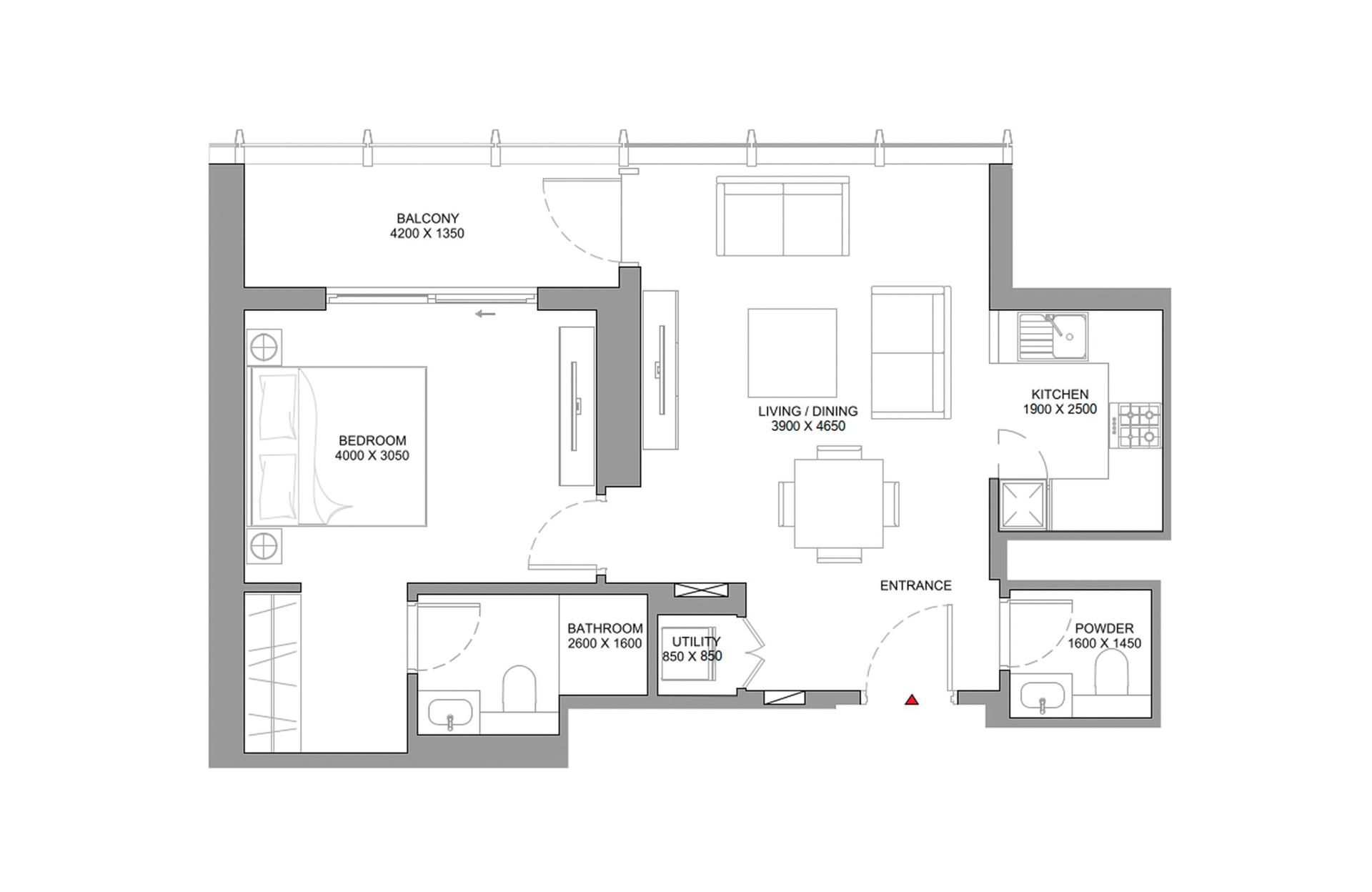 1 Bedroom Type A1