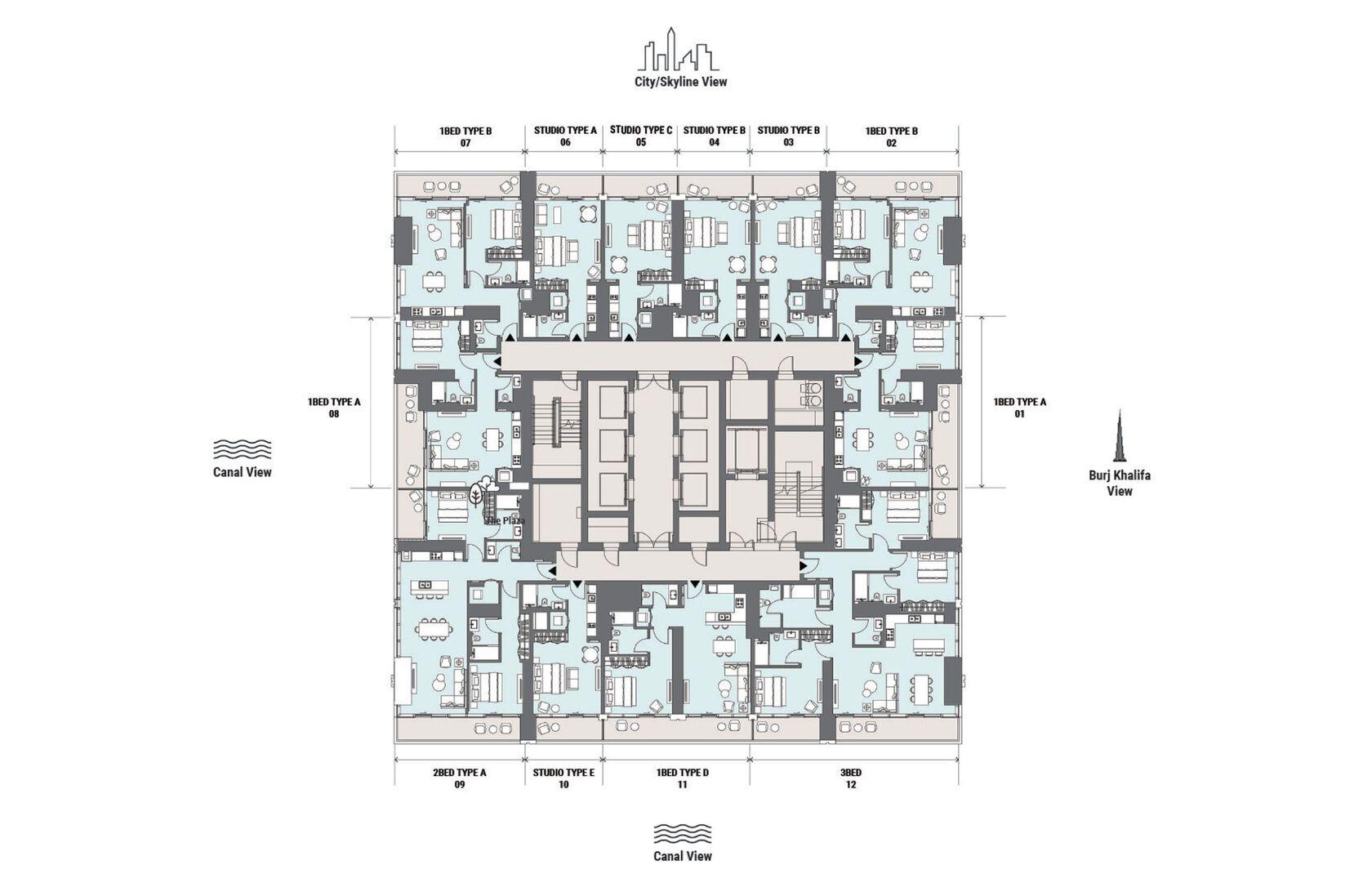 Tower A – Level 7 to 22
