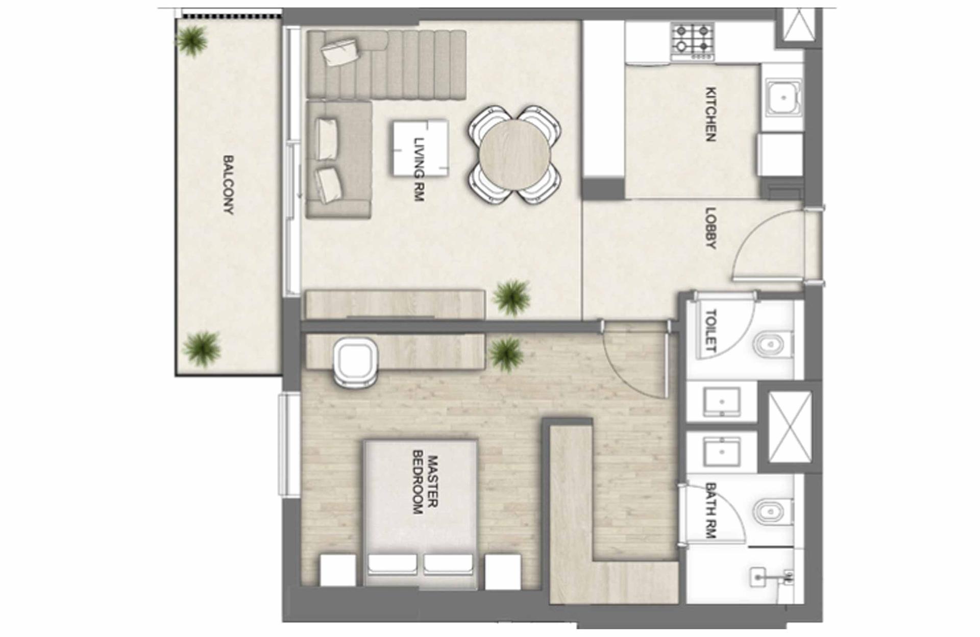 1 Bedroom Type 1