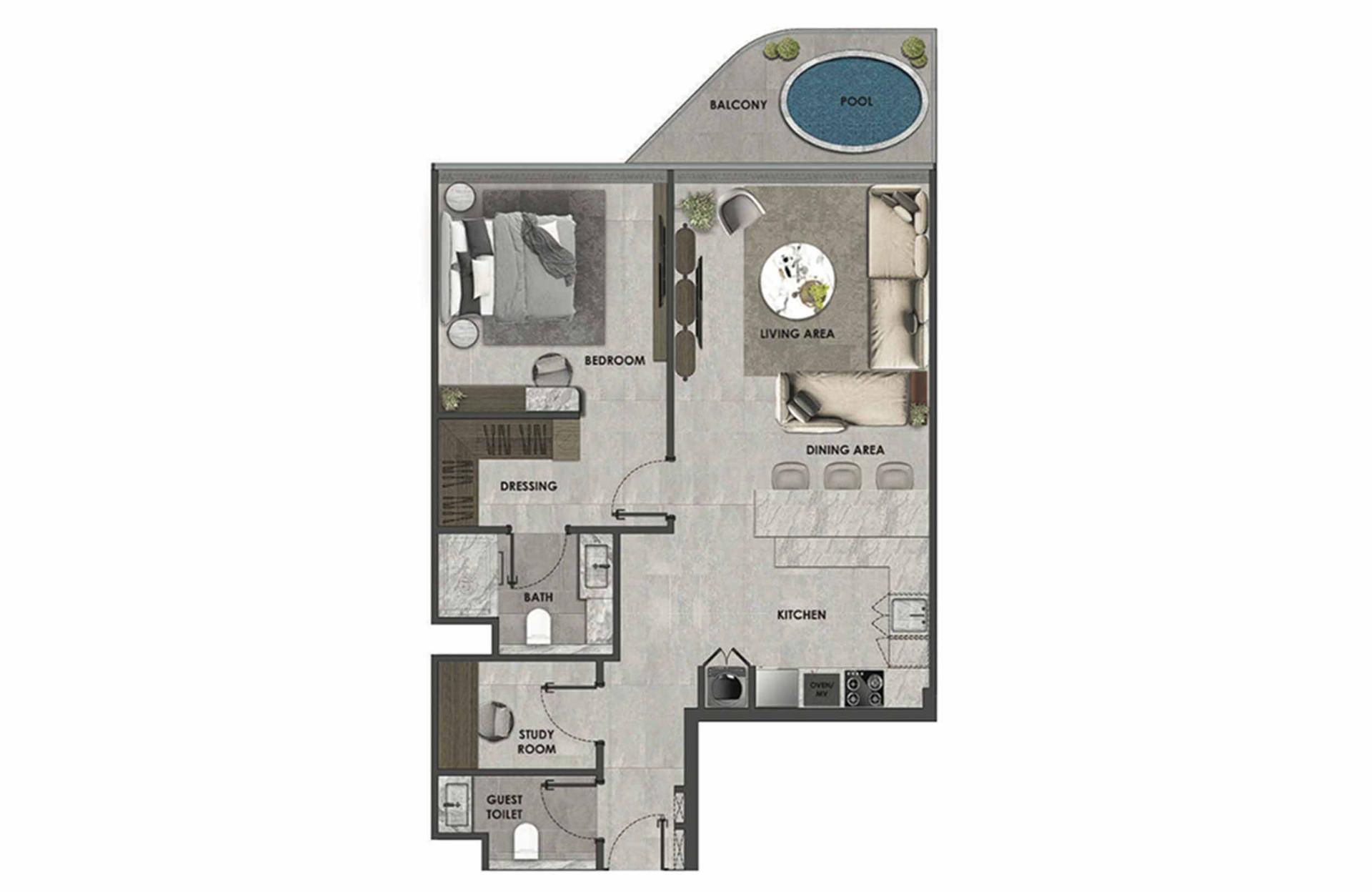 1 Bedroom Type 1