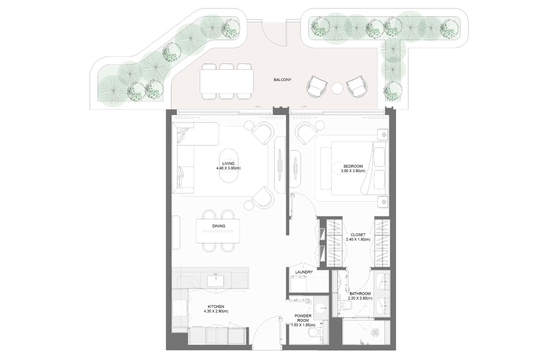 1 Bedroom Type 2