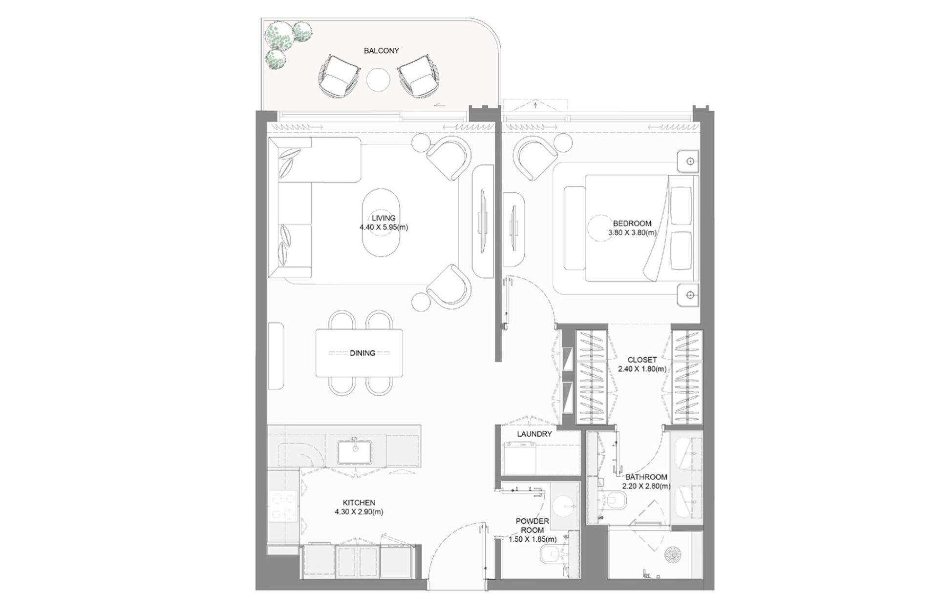 1 Bedroom Type 1