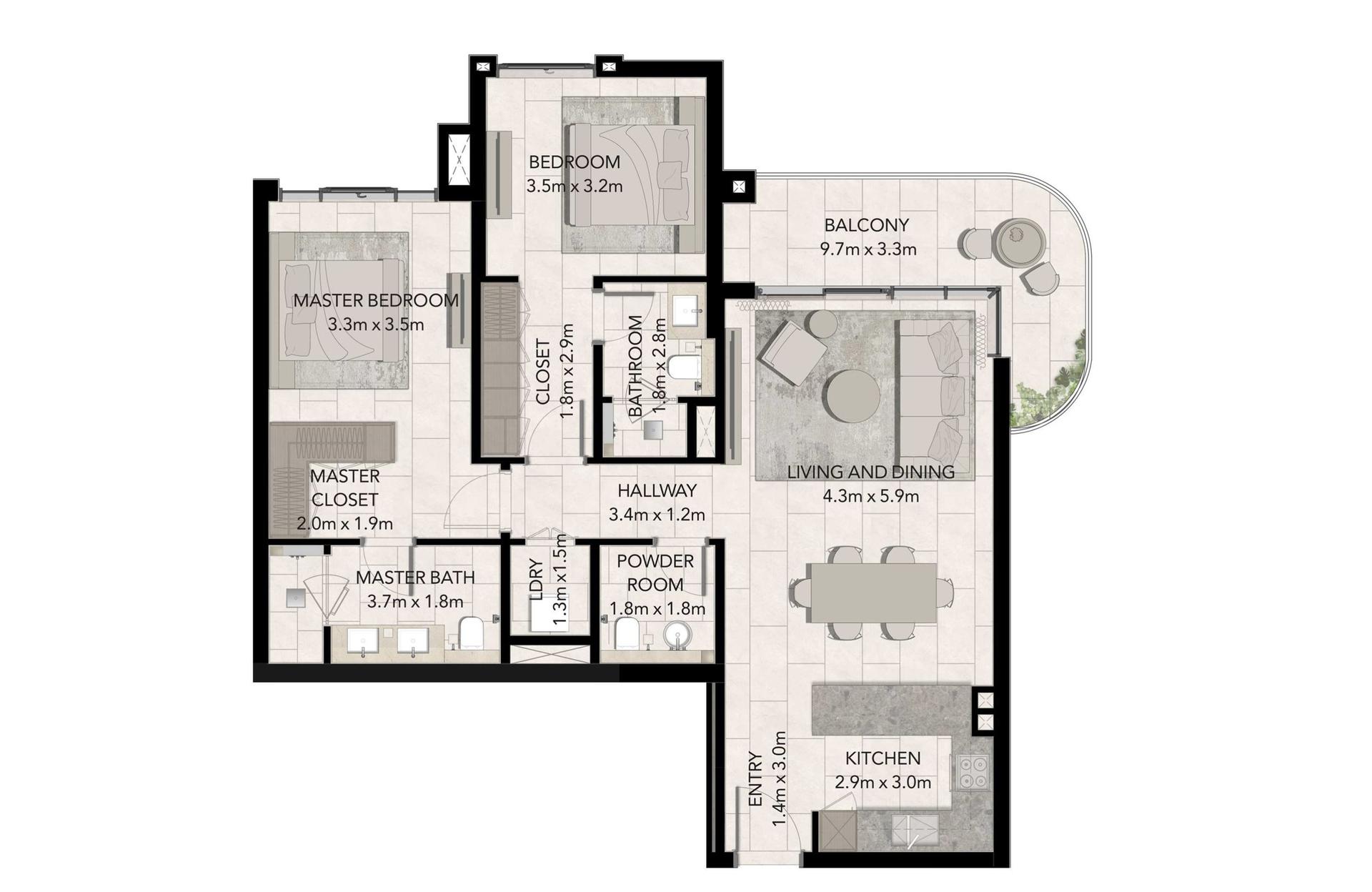1 Bedroom Type 1