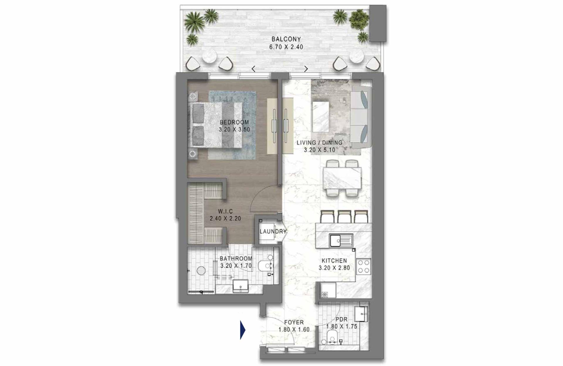1 Bedroom Type 1