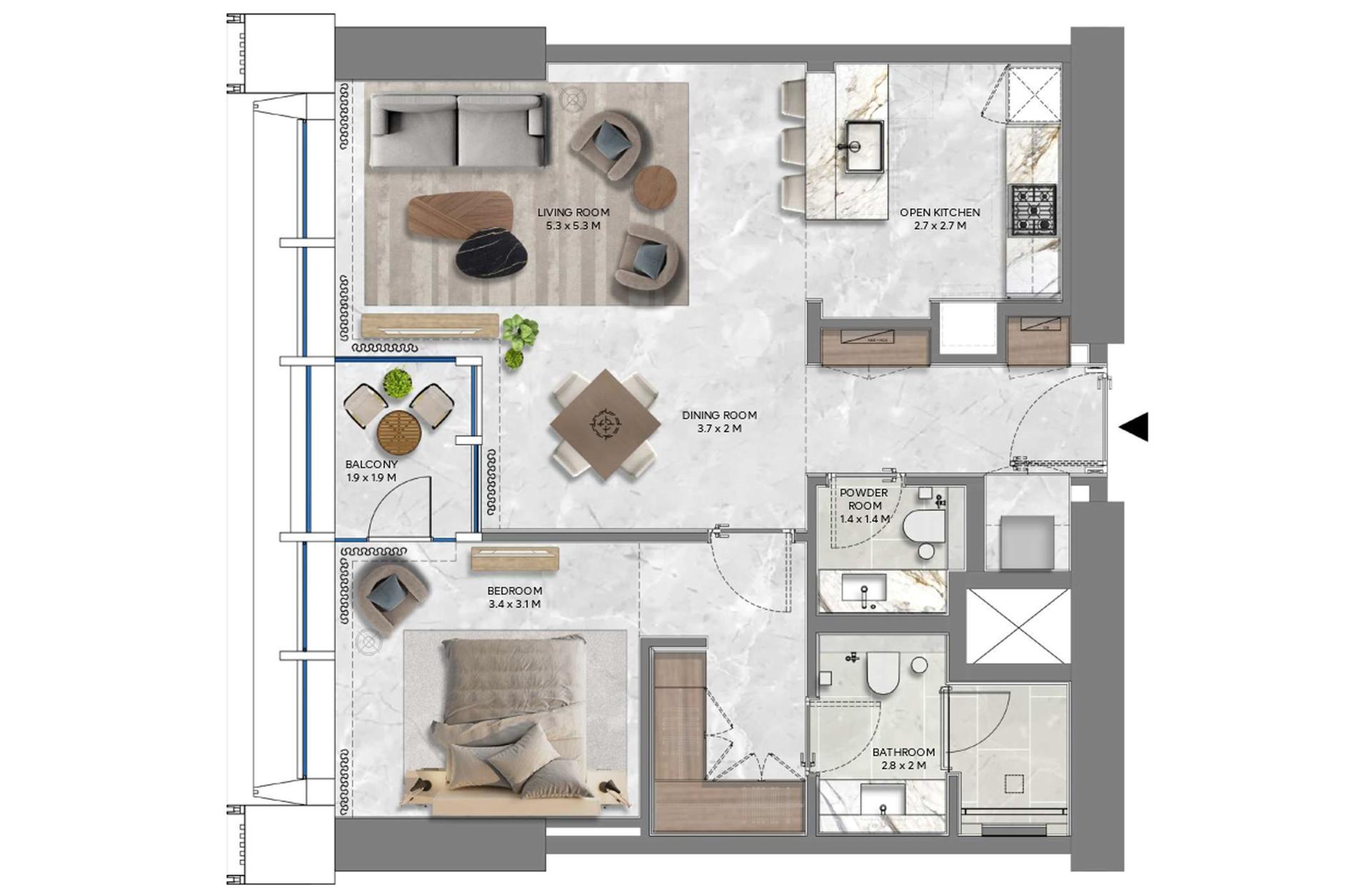 1 Bedroom Type 1