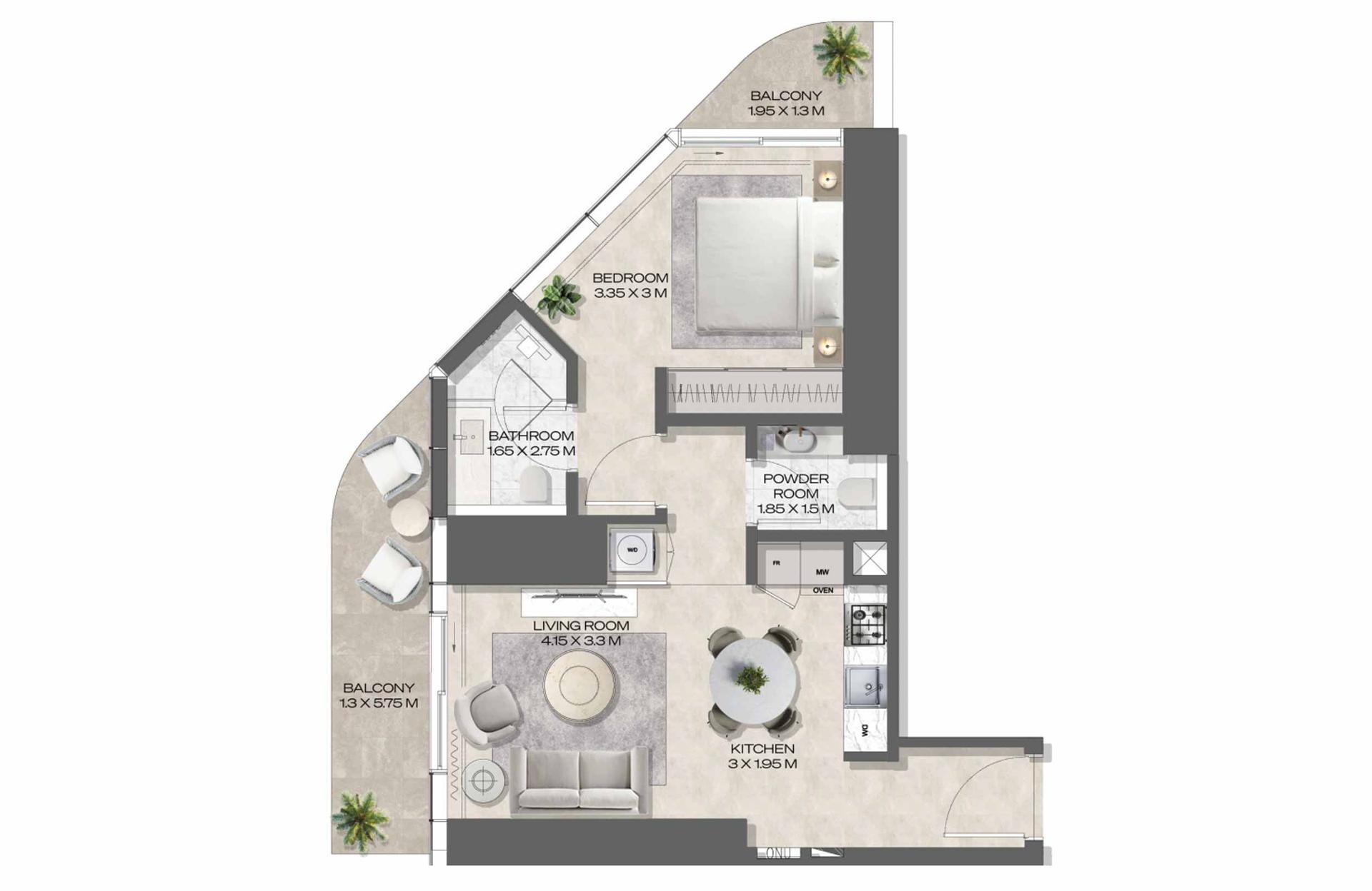 1 Bedroom Type 1