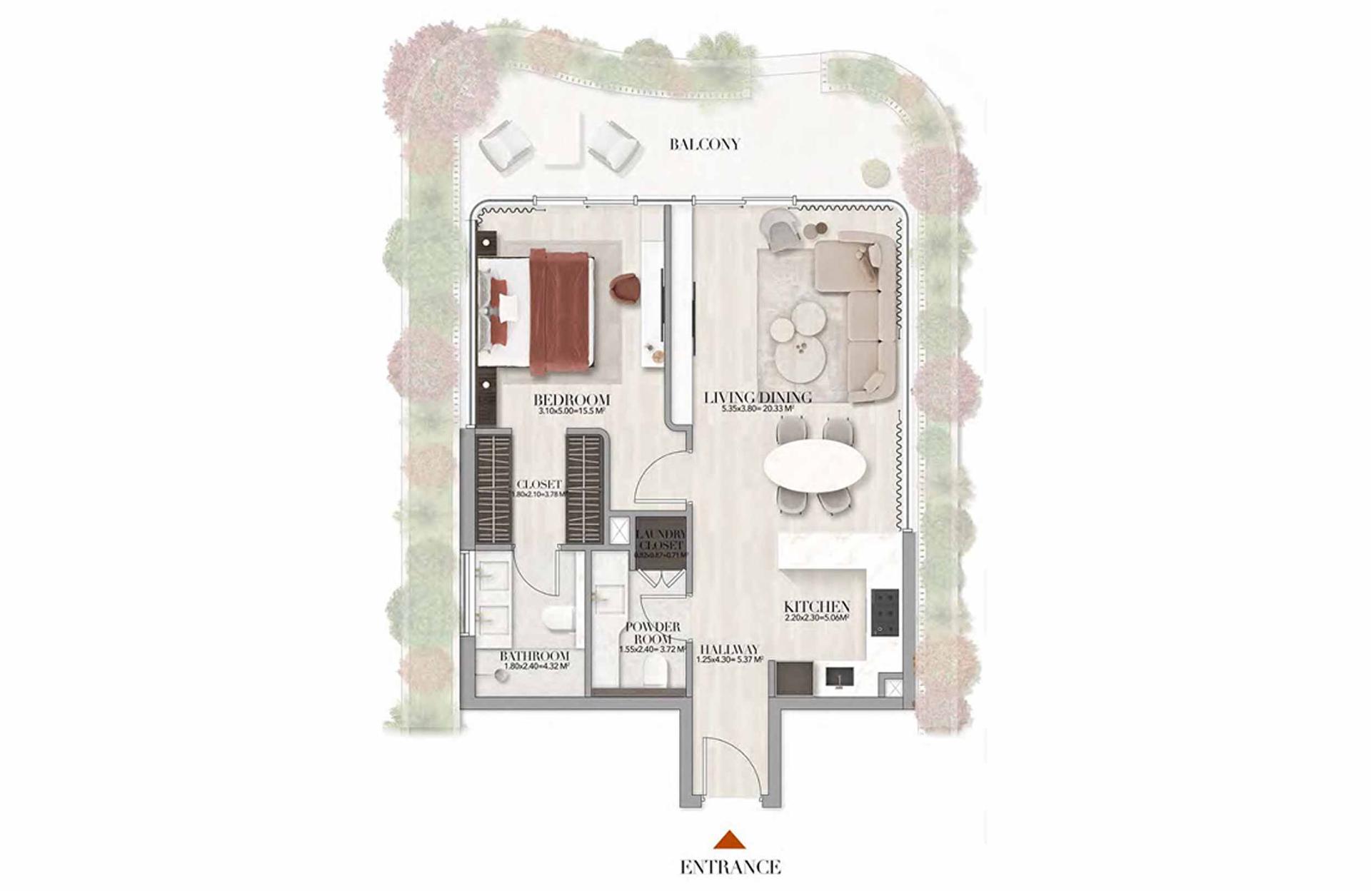 1 Bedroom Type 1