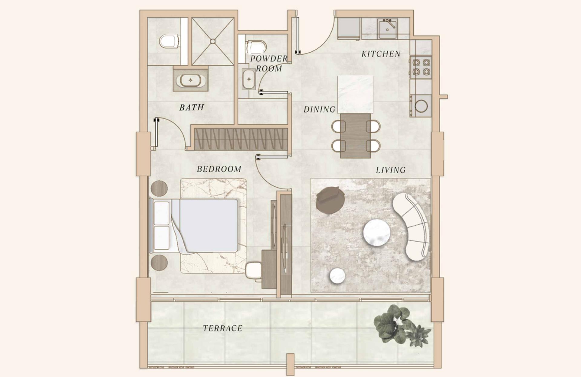 1 Bedroom Type 1