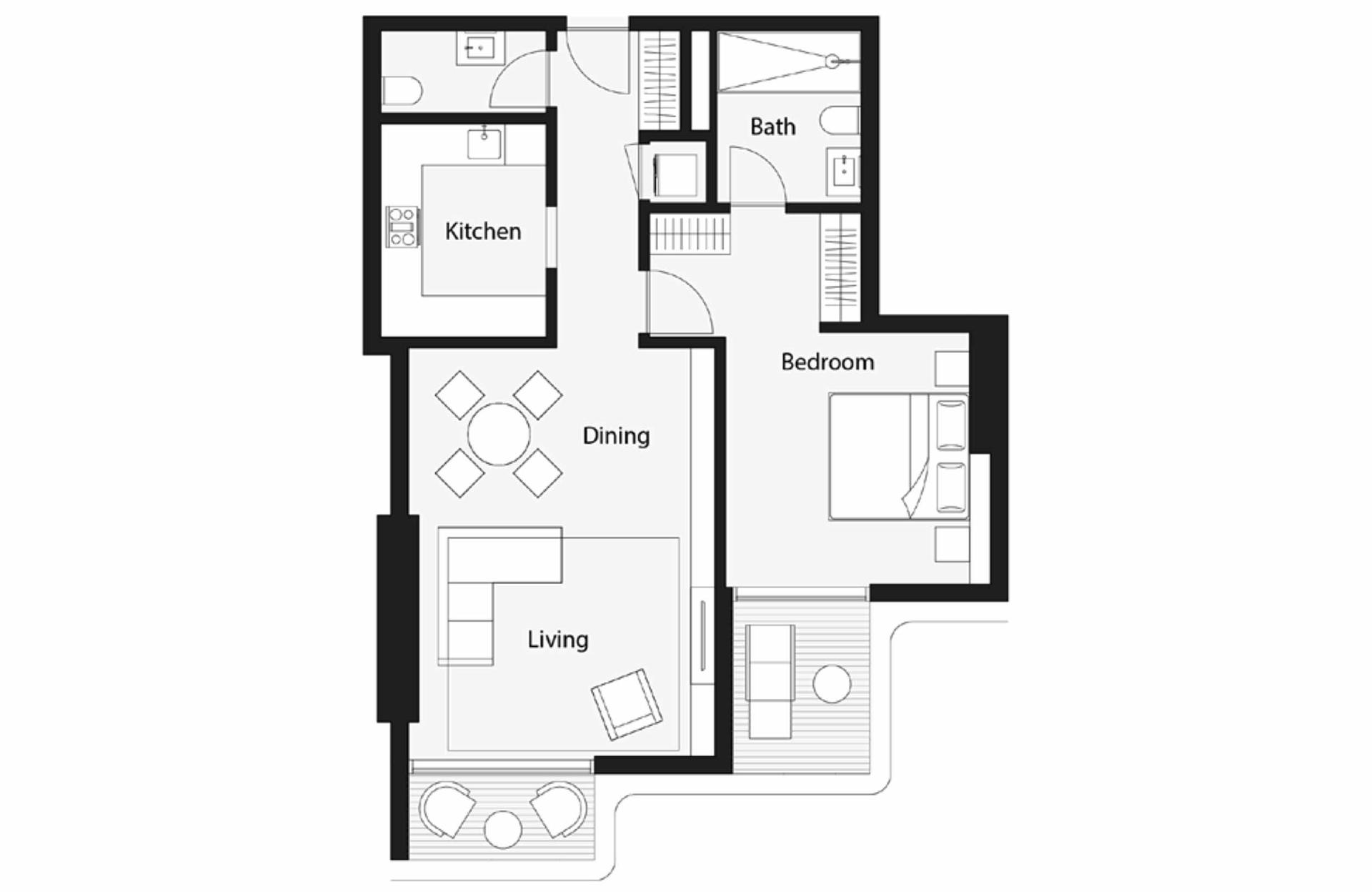 1 Bedroom Type 1
