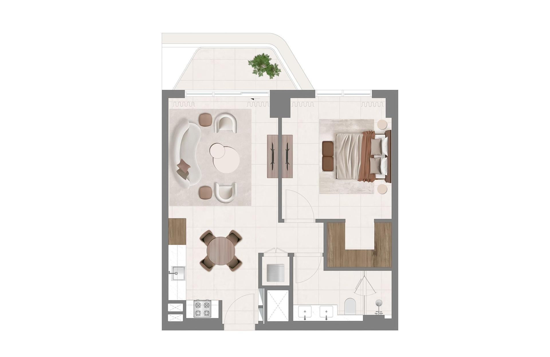 1 Bedroom Type 1