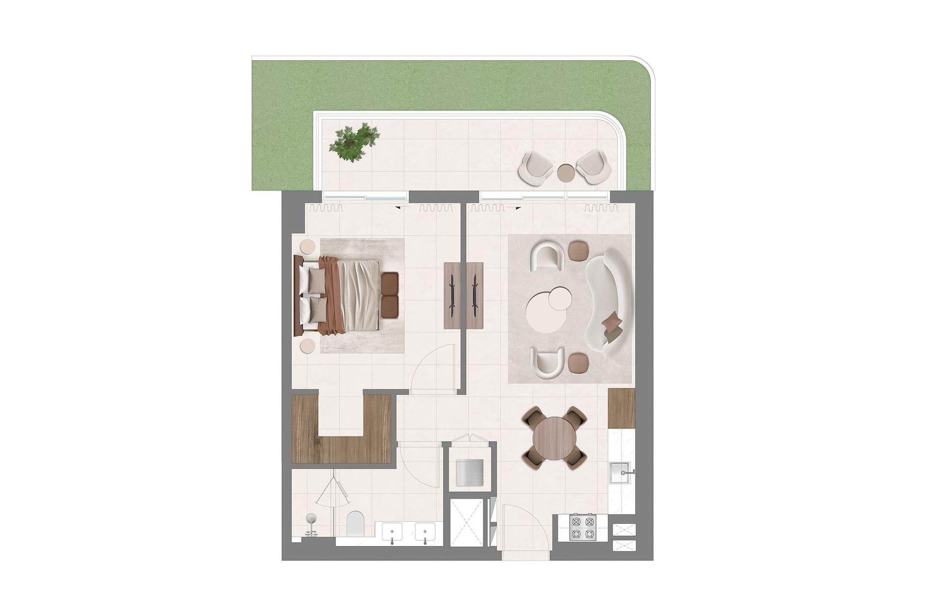 1 Bedroom Type 2