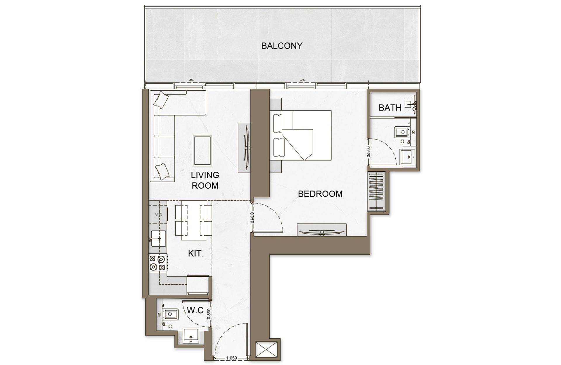 1 Bedroom Type 2