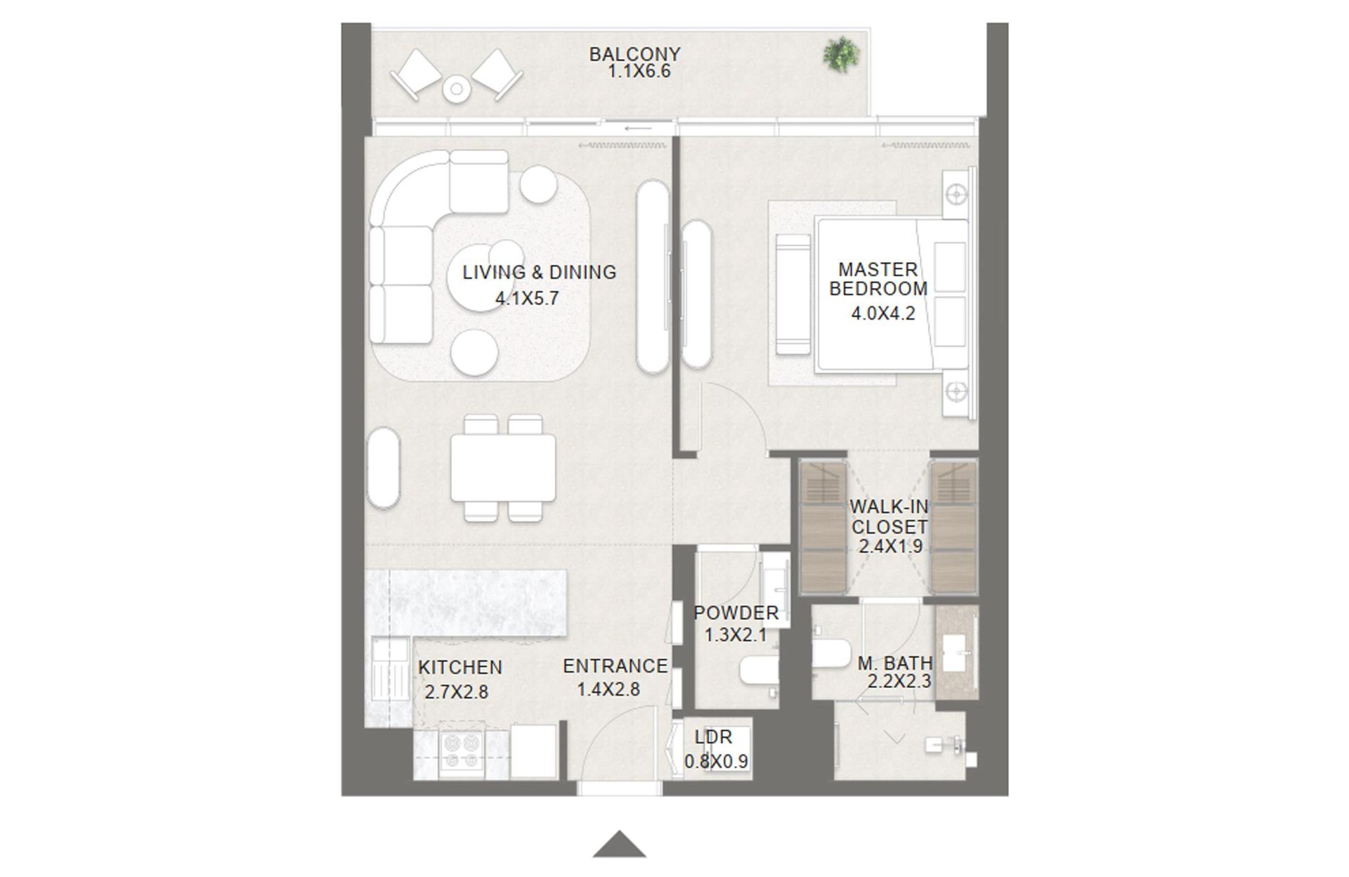 1 Bedroom Type C2