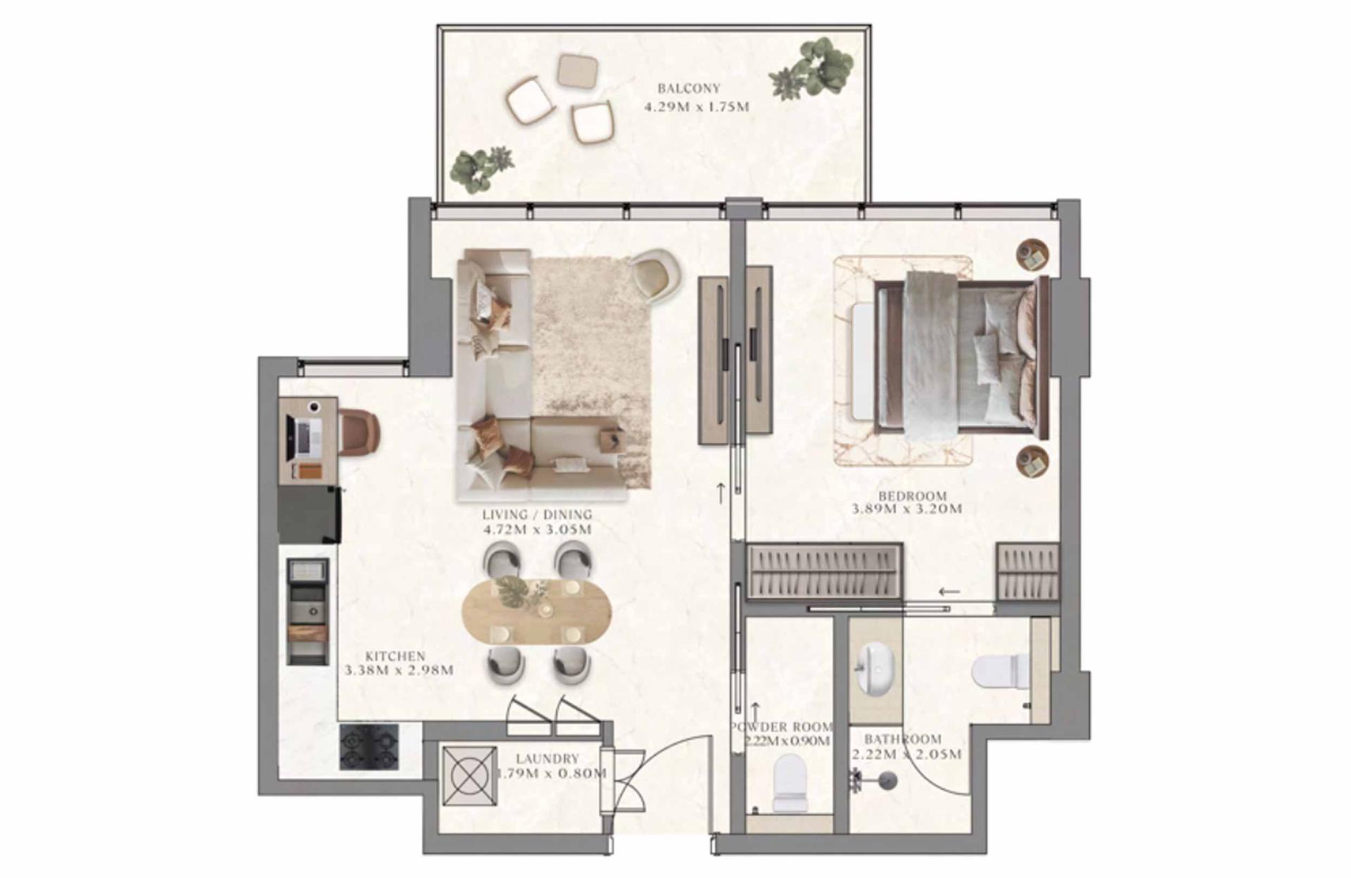 1 Bedroom Type 1