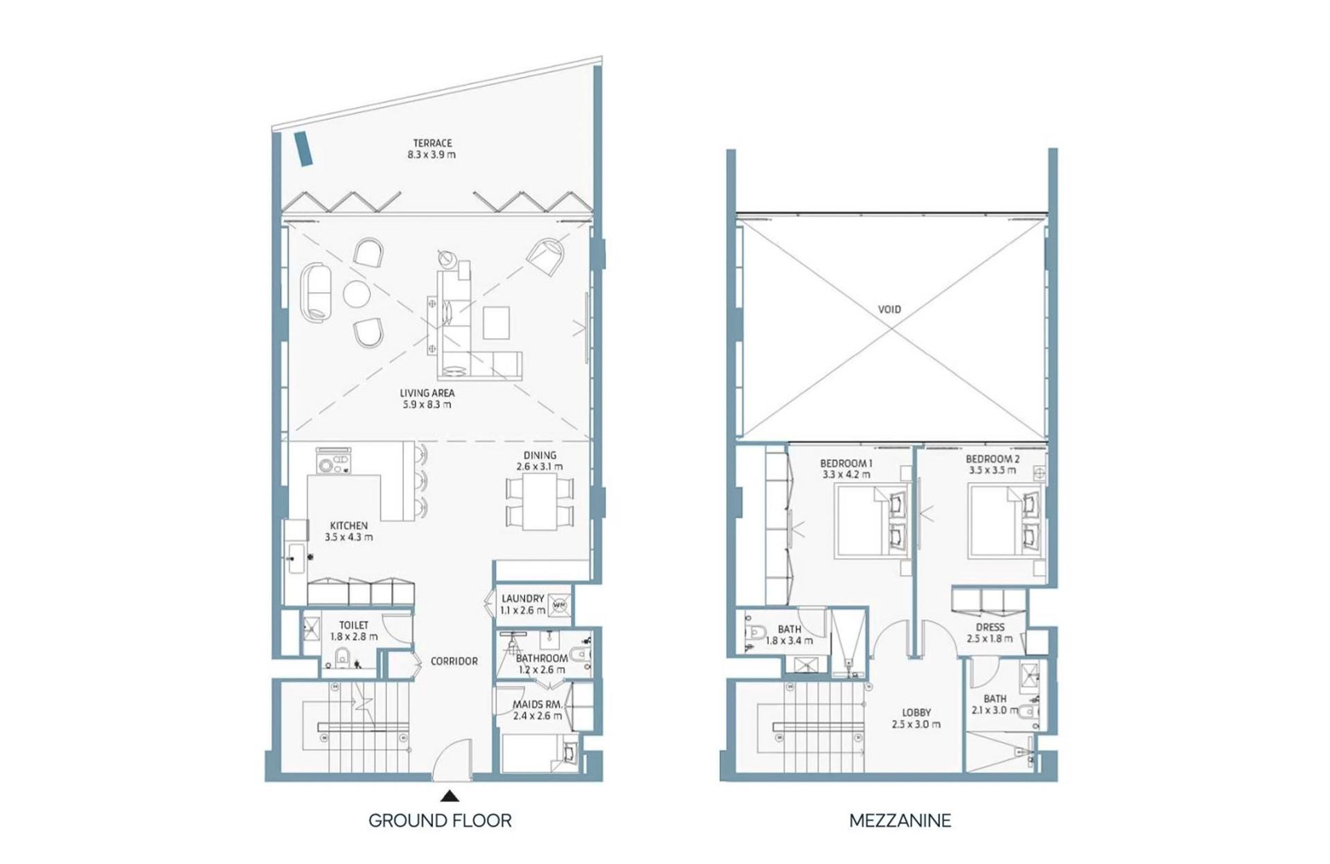 2 Спальни Тип 2