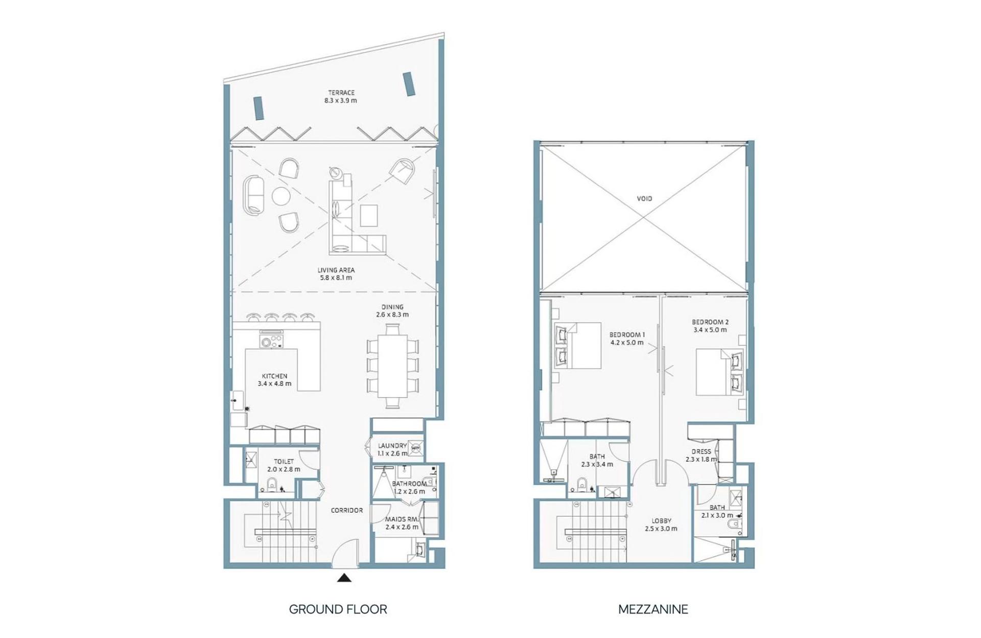 2 Спальни Тип 3