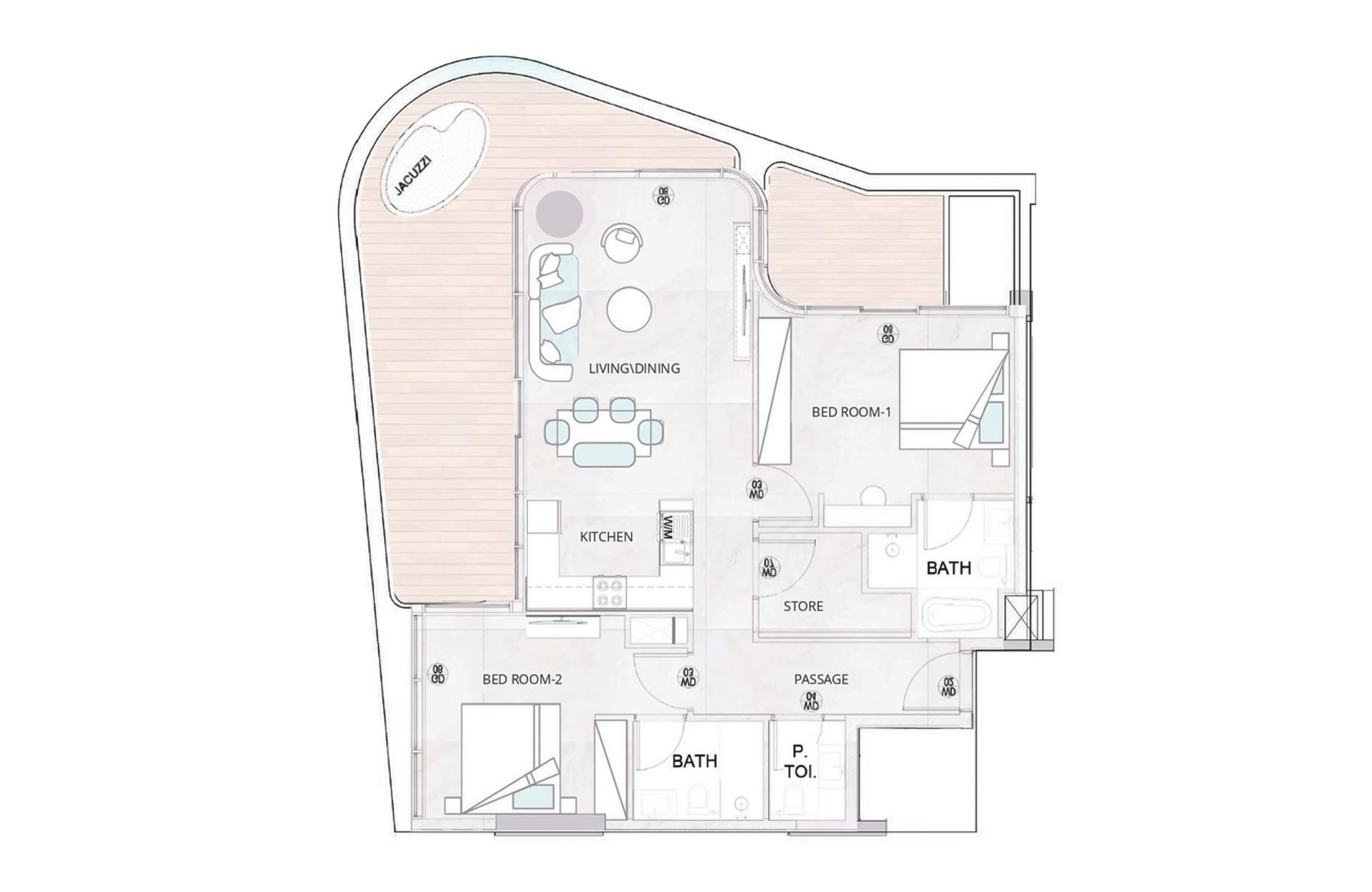 2 Bedroom Type 1