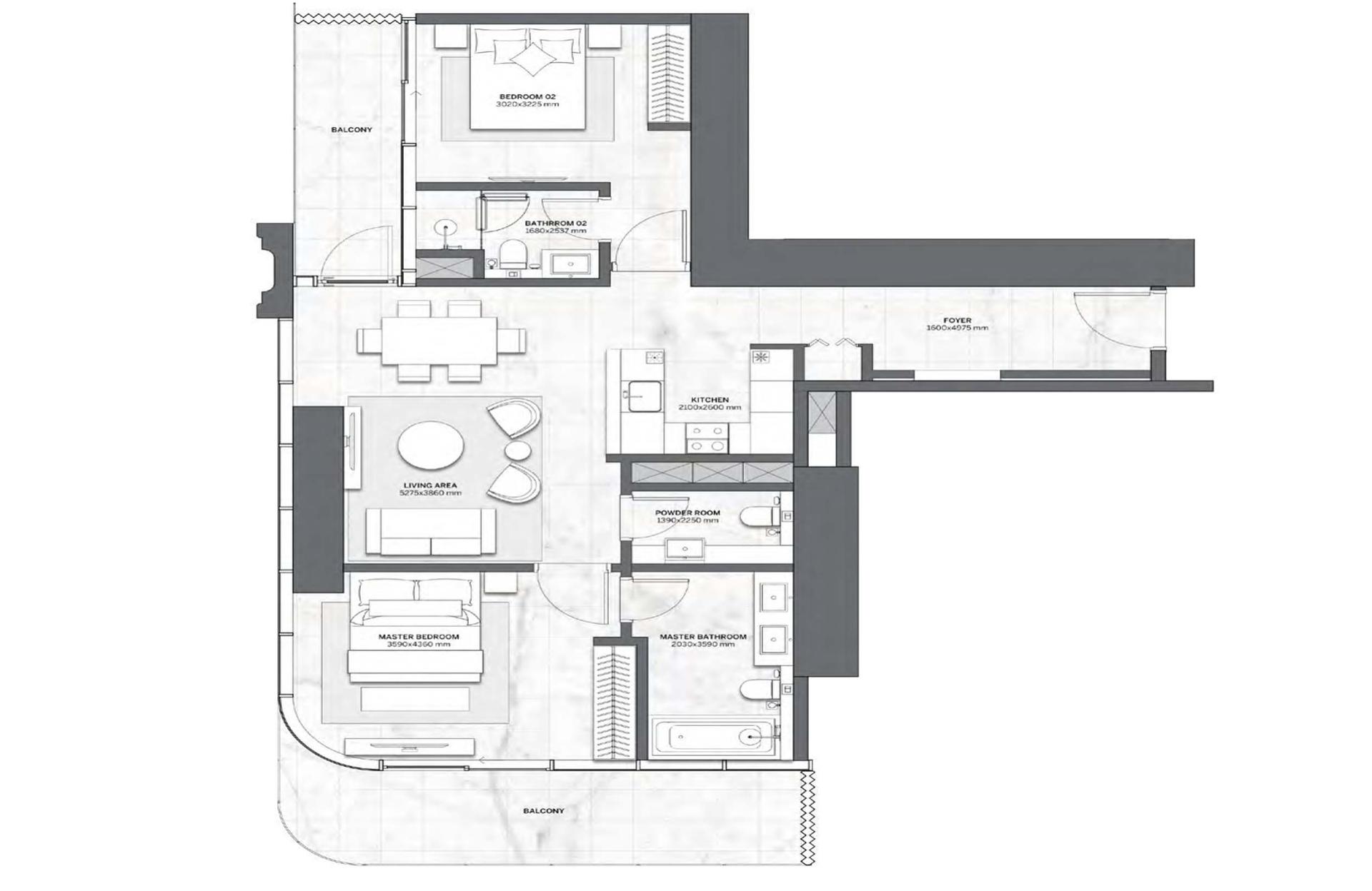 2 Bedroom Type 1